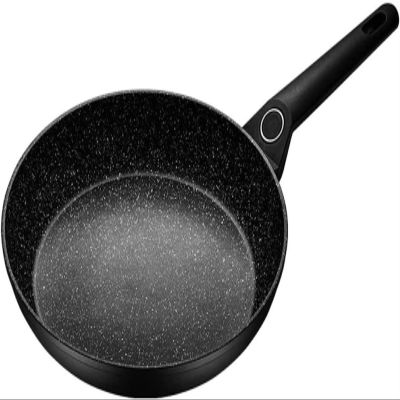 YQBUER Wok Flat-Bottomed Frying Pan Milk Pot Household Flat-Bottomed Less Oily Smoke Non-Stick Frying Pan-24cm