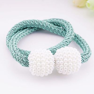 Curtain Clips Magnetic Curtain Holders Lace Buckles Ball Buckles Curtain Lace Accessories Home Decorations,Green,1 PCS