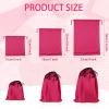 20 Pcs Satin Game Storage Bags for Women Men, S, M, L, Pink view 2