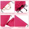 20 Pcs Satin Game Storage Bags for Women Men, S, M, L, Pink view 3
