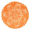BIBITIME Crochet Tables Doilies Lace Placemats Handmade Coasters Round Doily Valentines Crafts Mats (6PCS - 11 in to 12 in, Orange) view 2