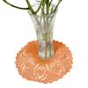 BIBITIME Crochet Tables Doilies Lace Placemats Handmade Coasters Round Doily Valentines Crafts Mats (6PCS - 11 in to 12 in, Orange) view 4