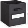 artsdi 13x13x13 storage cube bins(Set of 8) Fabric storage cubes with 8 Labels Window Cards & a Pen,storage cubes 13x13,storage bin,Collapsible 13 inch cube storage bins,Cubby Organizer Boxes,Black view 3