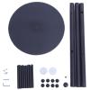 LFFH 8 Hook Coat Rack, Home Iron Art Free Standing Coat Stand Creative Furniture Clothes Hanging Storage Rack Bedroom Drying Rack (Color : Black) view 4