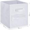 artsdi 13x13x13 storage cube bins(Set of 8)Fabric storage cubes with 8 Labels Window Cards & a Pen,storage cubes 13x13, storage bin, Collapsible 13 inch cube storage bins,Cubby Organizer Boxes, White view 3