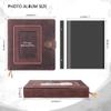 Leather photo Album Self Adhesive Pages, Handamde Leather Scrapbook Photo Album, Wedding Family Album, Holds 3x5, 4x6, 5x7, 6x8 Photos - Coffee view 3