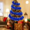 72 Feet Christmas Tinsel Garland Shiny Metallic Tinsel Twist Garland Streamers Ornaments Long Glitter Christmas Tree Hanging Decorations for Party Holiday Wedding Birthday Tree Wall Rail (Blue) view 3