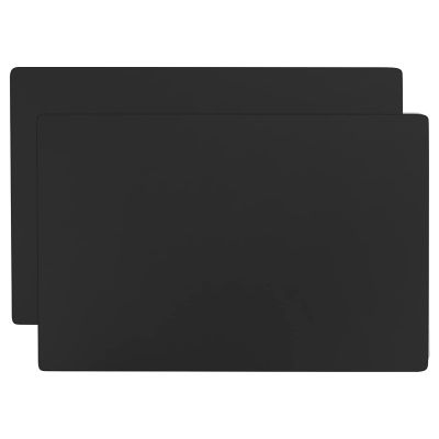 2 Pack Silicone Mats for Kitchen Counter, Treerit 23.62" x 15.75" Thick Large Silicone Mat, Nonskid Heat Resistant Countertop Protector, Easy to Clean, Black