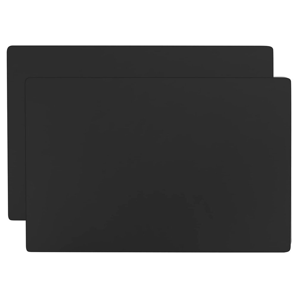 2 Pack Silicone Mats for Kitchen Counter, Treerit 23.62" x 15.75" Thick Large Silicone Mat, Nonskid Heat Resistant Countertop Protector, Easy to Clean, Black