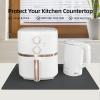 2 Pack Silicone Mats for Kitchen Counter, Treerit 23.62" x 15.75" Thick Large Silicone Mat, Nonskid Heat Resistant Countertop Protector, Easy to Clean, Black view 3