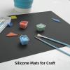 2 Pack Silicone Mats for Kitchen Counter, Treerit 23.62" x 15.75" Thick Large Silicone Mat, Nonskid Heat Resistant Countertop Protector, Easy to Clean, Black view 4