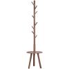 LFFH Solid Wood Coat Racks, Home Multipurpose Free Standing Coat Stand Triangle Base Storage Shelf Hanging Hangers Bedroom Drying Rack (Color : Brown) view 1