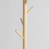 LFFH Solid Wood Coat Racks, Home Multipurpose Free Standing Coat Stand Triangle Base Storage Shelf Hanging Hangers Bedroom Drying Rack (Color : Brown) view 4
