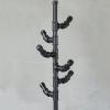 LFFH Pipe Coat Rack, Home Iron Art Free Standing Coat Stand Disc Base Creative Hanging Hanger for Home Office (Color : Black) view 2