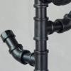 LFFH Pipe Coat Rack, Home Iron Art Free Standing Coat Stand Disc Base Creative Hanging Hanger for Home Office (Color : Black) view 3