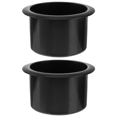 Zerodeko 2 Pcs Plastic Cup Holder Insert Sofa Recliner- Handles Cup Holder Insert Replacement Drink Can Holder Drop in Cup Holder for Sofa Boat Rv Couch Car Truck Poker Table Black