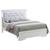 Glory Furniture Verona King Size Wood Bed White Pearlescent view 1