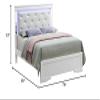 Glory Furniture Verona King Size Wood Bed White Pearlescent view 2