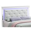 Glory Furniture Verona King Size Wood Bed White Pearlescent view 4