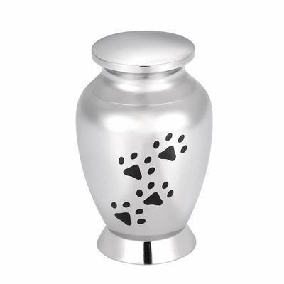 BIAIHQIE 40mm*45mm Stainless Steel Memorial Urn Casket Pet Keepsake Locket Containers for Cremated Ashes - Hold Dog/cat Paw Print