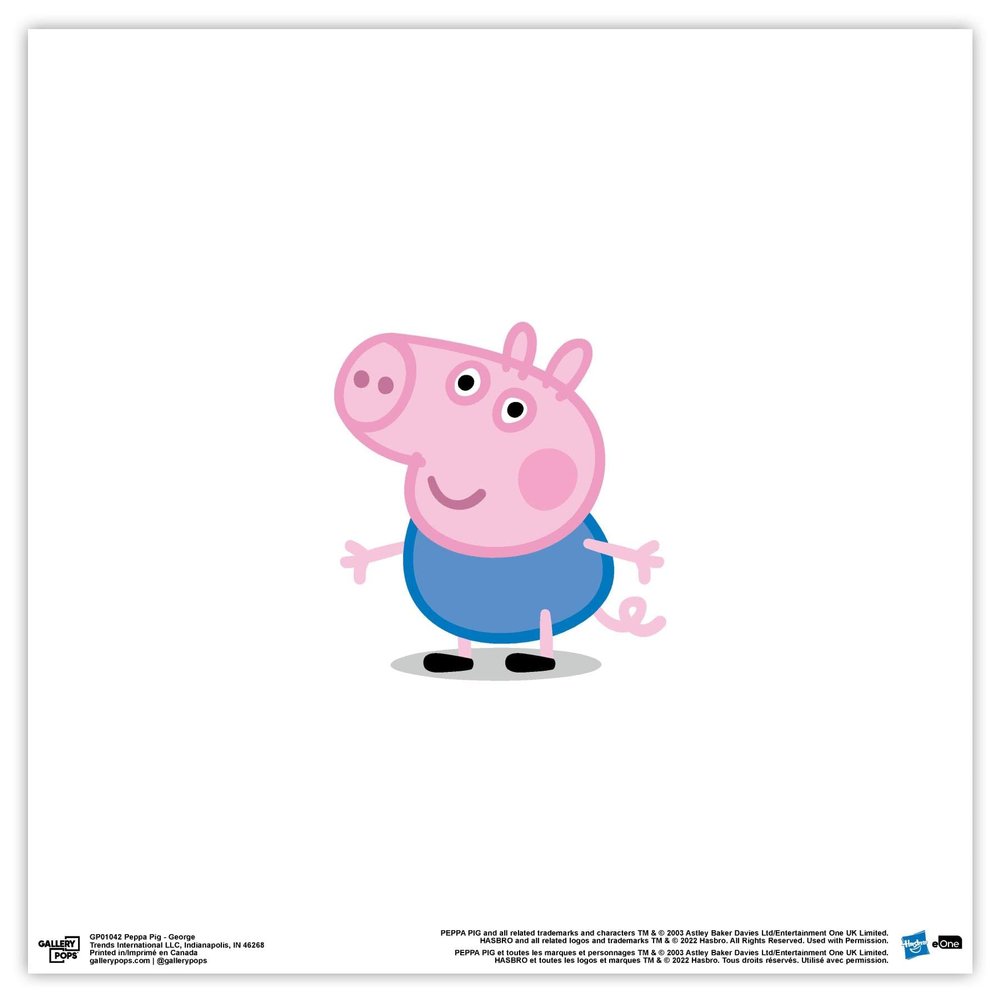 Trends International Gallery Pops Peppa Pig - George Wall Art Wall Poster, 12" x 12", Unframed Version