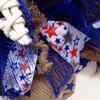 White Wicker Patriotic Star Deco Mesh 20 Inch Wreath view 3