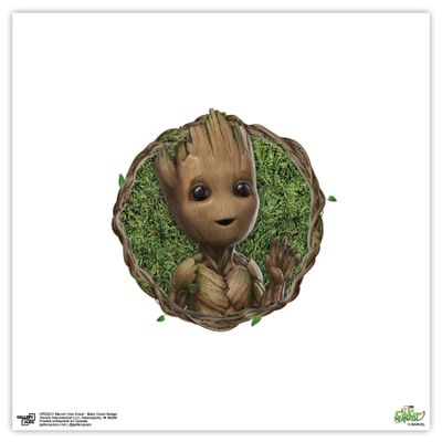 Trends International Gallery Pops Marvel I Am Groot - Baby Groot Badge Wall Art Wall Poster, 12" x 12", Unframed Version