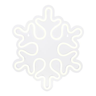Northlight LED Lighted Neon Style Snowflake Christmas Window Silhouette, 15", White