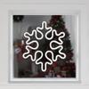 Northlight LED Lighted Neon Style Snowflake Christmas Window Silhouette, 15", White view 2