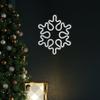 Northlight LED Lighted Neon Style Snowflake Christmas Window Silhouette, 15", White view 3