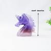 2 Natural Heling Stone Blue Purple Fluorite Crystal Statue Gemstone Handicraft Carving Reiki Figurine Spiritual (Color : Fluorite) view 2