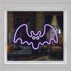 LED Neon Lighted Halloween Bat Wall or Window Decoration - 15" - Purple view 2
