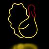 Northlight Pre-lit LED Turkey Thanksgiving Neon Wall or Window Decoration  15" - Yellow and Red view 4