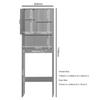 Better Home Products Ace Over-The-Toilet Storage Organizer in Light Gray & Natural Oak view 3
