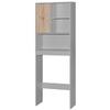 Better Home Products Ace Over-The-Toilet Storage Organizer in Light Gray & Natural Oak view 4
