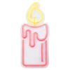 Northlight LED Lighted Neon Style Red Candle Christmas Window Silhouette, 12" view 3