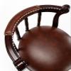 KrefihR Barstools Solid Wood Bar Stools Set of 2 Curved with Backs, Adjustable Counter Height Swivel Kitchen Island Bar Chair, Cowhide Leather Round Retro Rubber Solid Wood Legs, for Pubs, Bars view 3