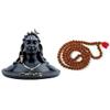 Adiyogi Shiva Statue for Car Dashboard, Pooja & Gift, Mahadev Murti Idol, Shankara for Home & Office Decor & 5 Mukhi/Faced 108+1 Beads Rudraksha Jaap Mala by Indian Collectible view 1