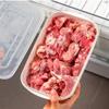 2 Pack Plastic Bacon Box, Deli Meat Saver Cold Cuts Fridge Keeper, Cheese Food Storage Container with Lid for Refrigerator, Shallow Low Profile Christmas Cookie Holder view 4