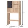 Better Home Products Ace Over-The-Toilet Storage Organizer in Natural Oak & Dark Gray view 3