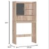 Better Home Products Ace Over-The-Toilet Storage Cabinet in Natural Oak & Dark Gray view 3