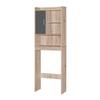 Better Home Products Ace Over-The-Toilet Storage Cabinet in Natural Oak & Dark Gray view 4