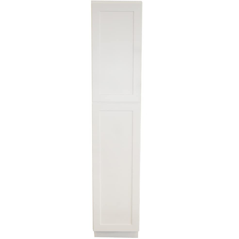 Craftline Ready to Assemble Shaker White Tall Cabinets - Utility Cabinet (18 Inch x 24 Inch x 90 Inch)