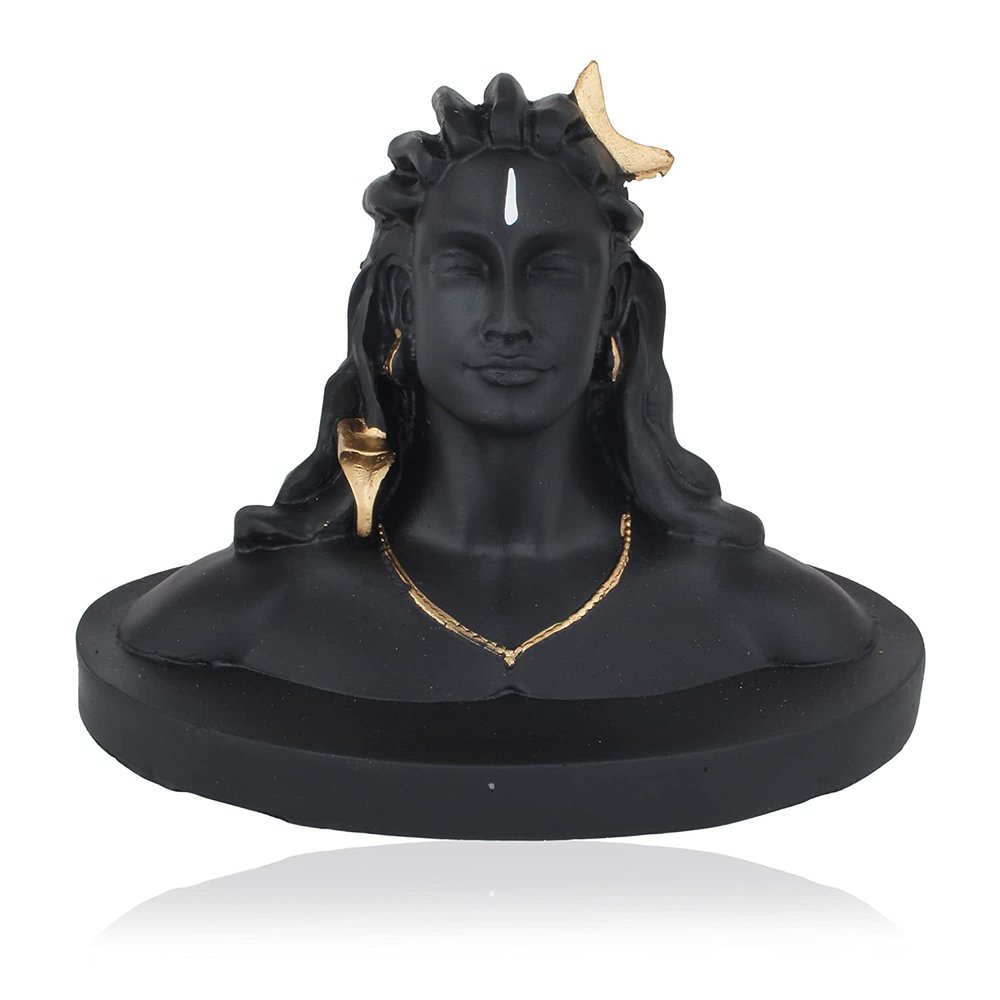 Adiyogi Shiva Statue for Car Dashboard, Pooja & Gift, Mahadev Murti Idol, Shankara for Home & Office Decor (Small) by Indian Collectible