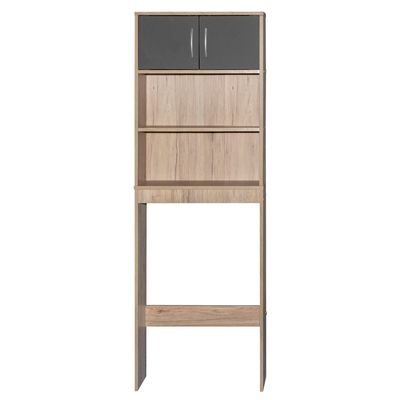 Ace Over-The-Toilet Storage Rack Natural Oak & Dark Gray