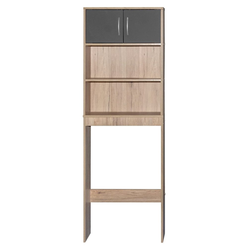 Ace Over-The-Toilet Storage Rack Natural Oak & Dark Gray
