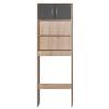 Ace Over-The-Toilet Storage Rack Natural Oak & Dark Gray view 1