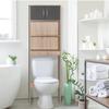 Ace Over-The-Toilet Storage Rack Natural Oak & Dark Gray view 2