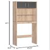 Ace Over-The-Toilet Storage Rack Natural Oak & Dark Gray view 3