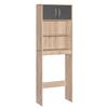 Ace Over-The-Toilet Storage Rack Natural Oak & Dark Gray view 4